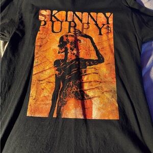 Gildan Black Tee with Orange Graphic